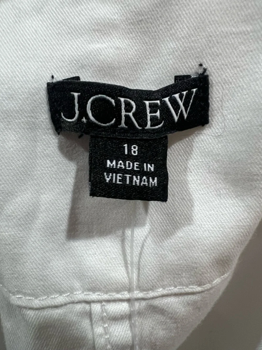 J. Crew White Patch Pocket Chino Vest Size 18 NWT
